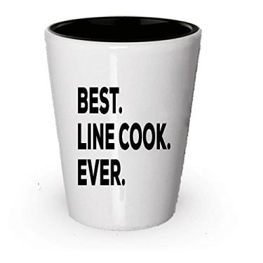 Imagem de Copo de shot Line Cook – Melhor linha Cook Ever – Presentes de cozinha – Pegadinha divertida – barata – Pode até adicionar ao conjunto de caixas de presente – Ideia inovadora – Cooperador de restaurante (1)