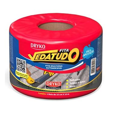 Imagem de Fita Manta Asfáltica 10X10m Multiuso Veda Tudo - Dryko