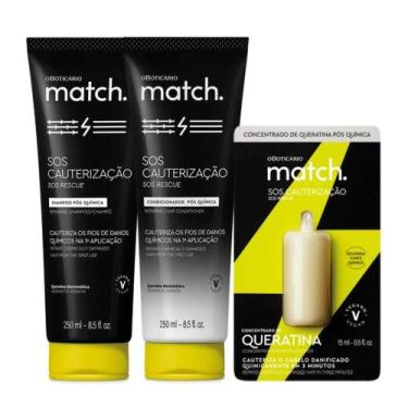 Imagem de Combo Match Sos Cauterização Pós-Química: Shampoo + Condicionador + Co