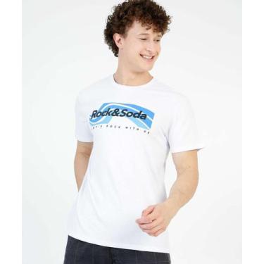 Imagem de Camiseta Masculina Estampa Frontal Manga Curta Rock &Amp Soda - Rock S