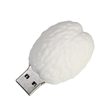 Imagem de 4GB Brain Model USB 2.0 Flash Drive Memory Stick Stitch Thumb Drive Armazenamento de Dados PenDrive USB Drive Jump Drive (Branco)