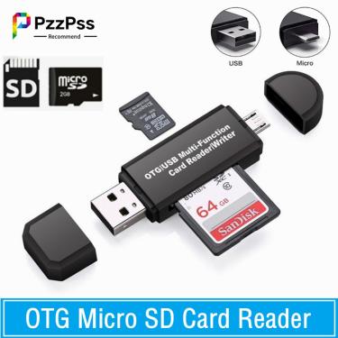 Imagem de PzzPss OTG Leitor de cartão Micro SD  Smart Memory Card Reader  USB 2.0 para adaptador Micro SD USB