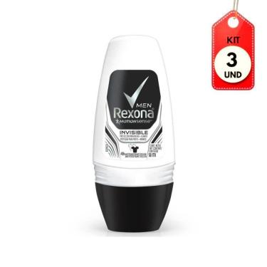 Imagem de Kit C/03 Rexona Invisible Desodorante Rollon Masculino 50ml