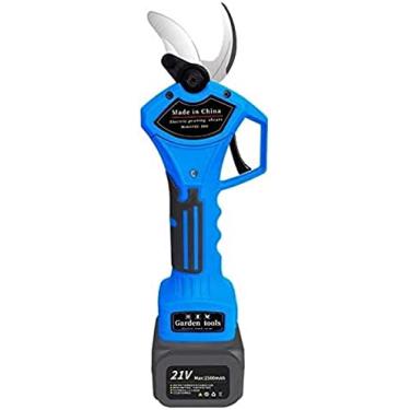 Imagem de Tesouras de poda elétricas sem fio - Tesoura profissional para podar galhos de árvores com bateria de lítio recarregável de backup de 2 unidades, 21 V, 35 mm/1,3 pol. de diâmetro de corte, 3