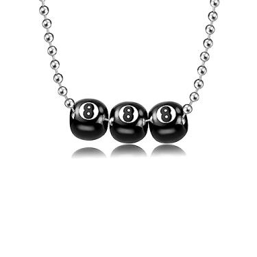 Imagem de POTIY Brinco de bola de bilhar, presente para jogador de bilhar, bola de sinuca, 8 bolas da sorte, brinco, presente para amantes de bilhar, Metal