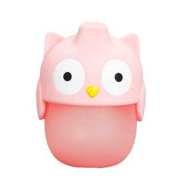 Imagem de Munchkin Copo com bico Whoo Owl para crianças e bebês a partir de 9 meses, toque suave, à prova de derramamento, 227 g, rosa