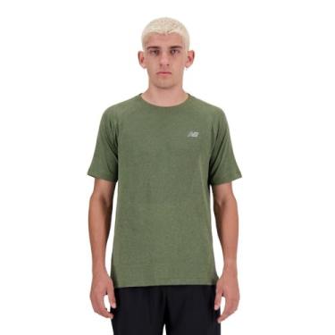 Imagem de New Balance Camiseta masculina de malha, Olivina escura, GG