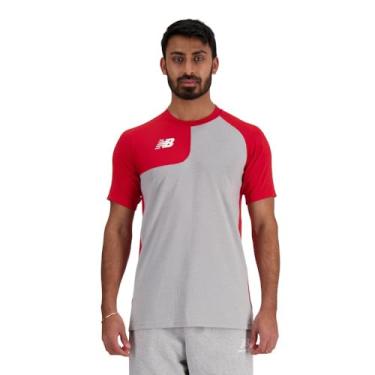 Imagem de New Balance Camisa de beisebol masculina Ss Asym, Team Red, M