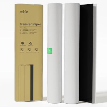 Imagem de PeriPage Papel para impressora térmica 21,6 cm x 28 cm, 2 rolos de papel térmico multiuso carta dos EUA compatível com impressoras térmicas portáteis P80 A40 MT810 M832, suporta contratos, documentos