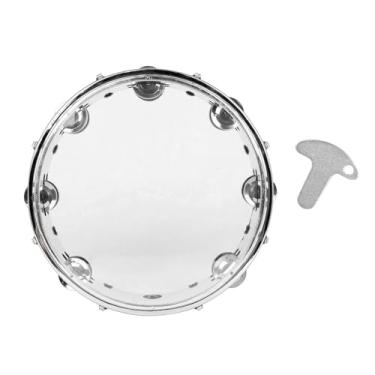 Imagem de Generic Pandeiro pandeiro, pandeiro de 10 polegadas, instrumento musical, tambor portátil para ktv, transparente