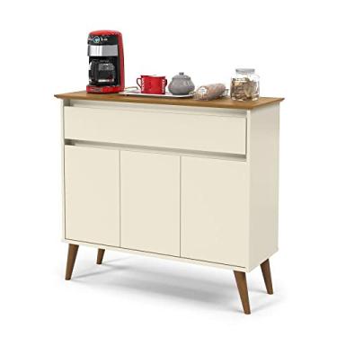 Imagem de Aparador Zeus 1 Gaveta Off White Freijó 31755 Ej Móveis