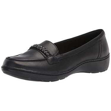 Imagem de Clarks Mocassim feminino Cora Viola, Couro preto, 35