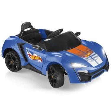 Imagem de Carro Elétrico Rádio Controle R/C Ride on Hot Wheels Azul 12v Multikids - BR1383OUT [Reembalado] BR1383OUT