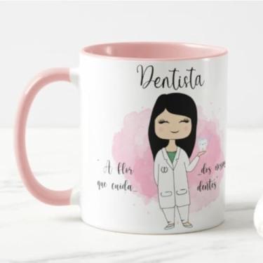 Imagem de Caneca Dentista Profissão Feminina Odontologia Int Rosa