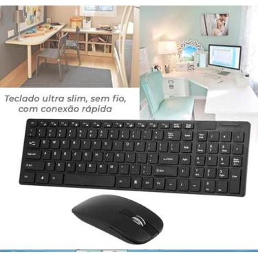 Imagem de Teclado E Mouse Sem Fio Usb Pc Notebook Home Office Pc - k06