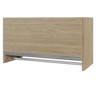 Imagem de Armário Multiuso Aéreo Cabideiro Grécia L03 Castanho - Lyam - Lyam Dec