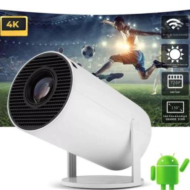 Imagem de Retroprojetor 4k Branco Wifi Android Portátil Hdmi 1080p Oficial - ZON