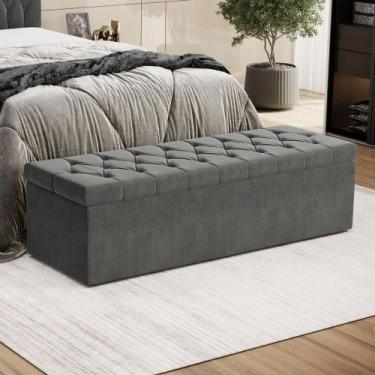 Imagem de Calçadeira Estofada Decorativa para Cama Box Sagitarius 160 para Cama 