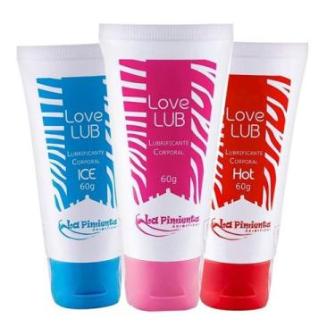 Imagem de Kit love lub gelado/ quente / neutro lubrificante corporal 60g la pimi