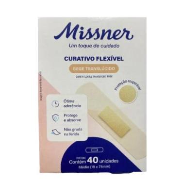Imagem de Curativo Flexível Bege 1,9cm X 7,5cm 40Un - Missner