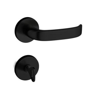 Imagem de Fechadura 413 com Roseta Preto Banheiro - Pado