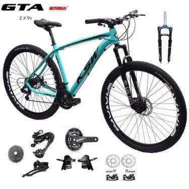 Imagem de Bicicleta Aro 29 KSW XLT Kit 2x9 Gta Sunrun Freio Disco K7 11/36 Pediv