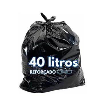 Imagem de Saco para Lixo 40 Litros - Reforçado Preto - Pacote com 5 kg - BASAM