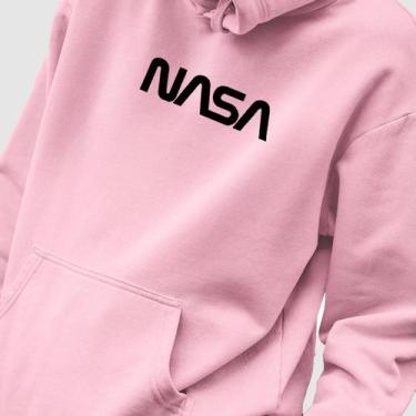 Imagem de Blusa Moletom Genuine Grit Masculino Estampado Algodão 30.1 Nasa, Rosa