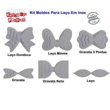Imagem de Kit Moldes Para Laços Gravata Sencacional - K4 - Artmaq