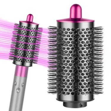 Imagem de PUREGUST Escova Redonda Grande Volumizadora Aprimorada Compatível com Dyson Airwrap, Acessório Oval Jumbo para Cabelos com Volume Rosa