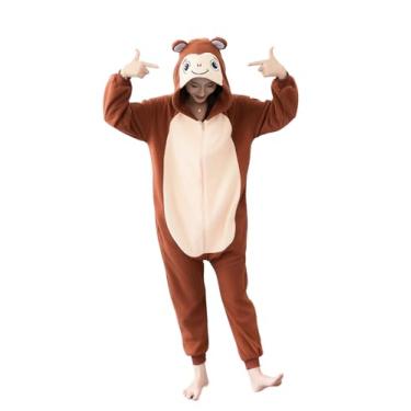 Imagem de ZephyrPourset Pijama adulto macacão animal macaco fantasia cosplay de uma peça roupa de dormir roupa de dormir P