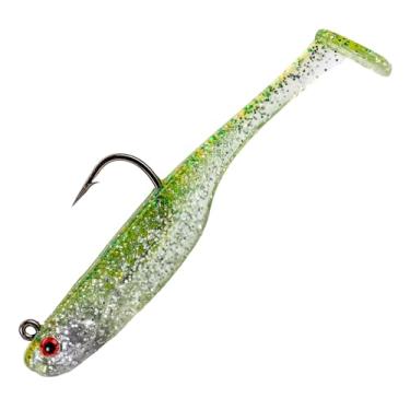 Imagem de Strike King (SKHM318-55) Isca de pesca Homing Minnow, isca de natação de plástico macio pré-equipada, otimizada para sonar ao vivo, perfil realista, 7,5 cm, gancho 3/0, pacote com 3, robalo para bebês