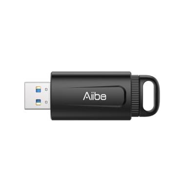 Imagem de Aiibe Pen Drive de 256 GB USB 3.0 Pen Drive 256 GB USB Stick retrátil Memory Stick Jump Drive 256 GB USB Flash Drive para PC Laptop (1 pacote preto)