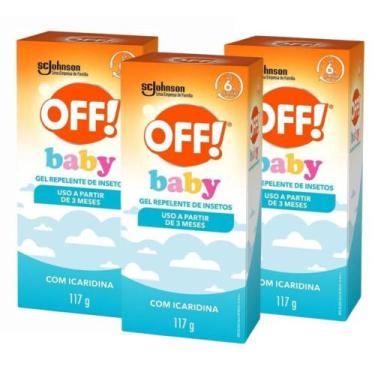 Imagem de Kit Gel Repelente de Insetos Johnson Off! Baby Com 3 117g