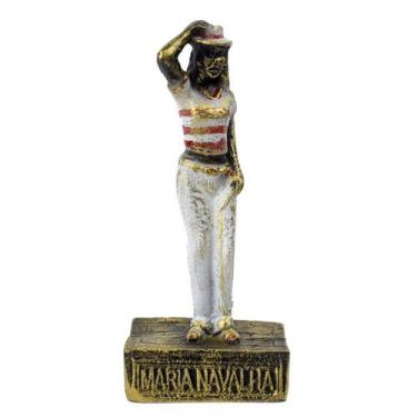Imagem de Escultura Maria Navalha Dourada Vintage Resina 9,50 cm - Lua Mística -