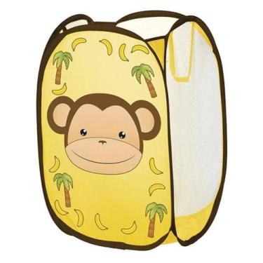 Imagem de Cesto Organizador Porta Treco Multiuso P/ Roupas Brinquedos Macaco Mac