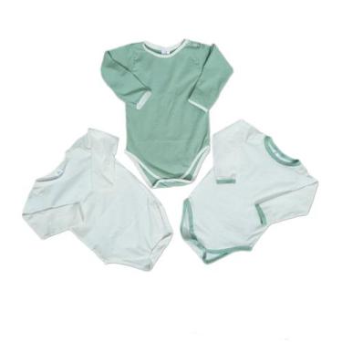 Imagem de Body Manga Longa Bebê Antialérgico Algodão  - Mali Arte, 1, 3pç verde 