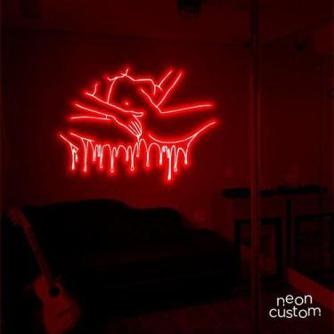 Imagem de luminaria letreiro Neon Led Sexo 150x100 luminoso decoração p/ selfie 