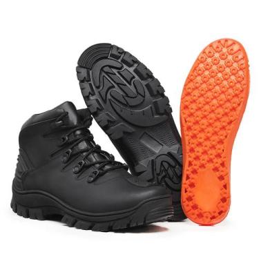 Imagem de Bota Coturno Masculino Couro Schiareli 990 Cano Curto Adventure, Preto