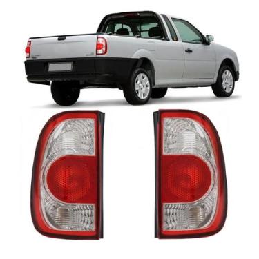 Imagem de Par Lanterna Traseira Saveiro G4 2006 2007 2008 2009 2010 2011 Rubi - 