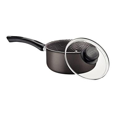 Imagem de Panela Tramontina Paris em Alumínio com Revestimento Interno e Externo em Antiaderente Starflon Max Chumbo com Tampa de Vidro 20 cm 2,9 L