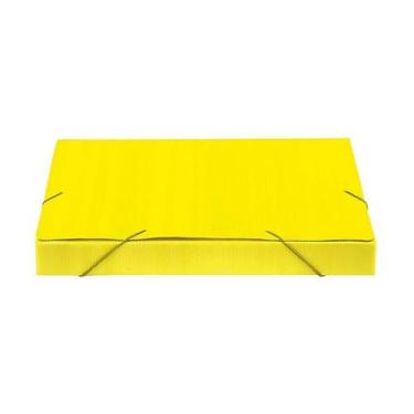 Imagem de Kit com 5 Pasta Polionda 35mm Ofício 24,5cm x 34cm Amarela - Polibras