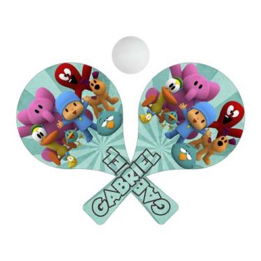Imagem de Par de Raquetes para Tênis de Mesa Personalizado com Nome + Bolinha 24