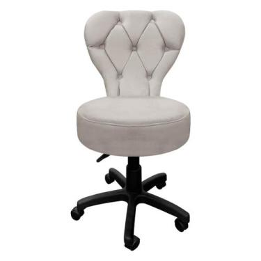 Imagem de Cadeira Mocho SOFT Escritório Estética Veludo - SOFA STORE, Veludo Beg