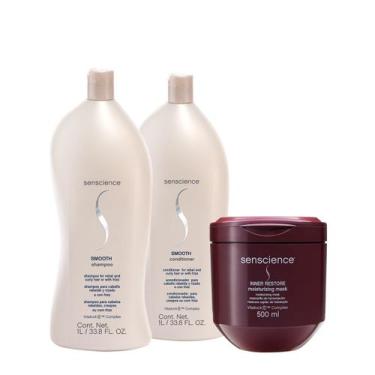 Imagem de Kit Senscience Smooth Inner Restore Salon Total (3 produtos)