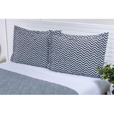 Imagem de 2 Porta Travesseiro Avulso Matelado Chevron 70 X 50 chevron - MIGUEL E