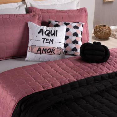 Imagem de Kit Cobre Leito Dupla Face Paris Queen Cama Posta Blogueira Várias Com