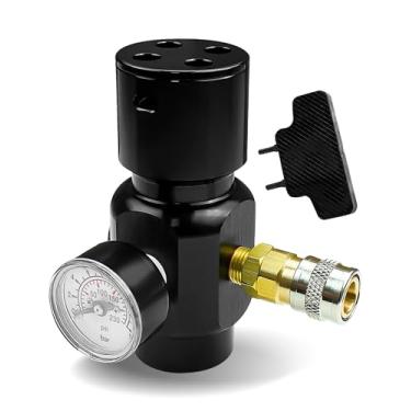 Imagem de AUGREX Regulador de pressão de CO2 Paintball para tanque de Airsoft HPA Mini Sef Atualização super rápida, entrada 1500psi Saída 0 a 130psi