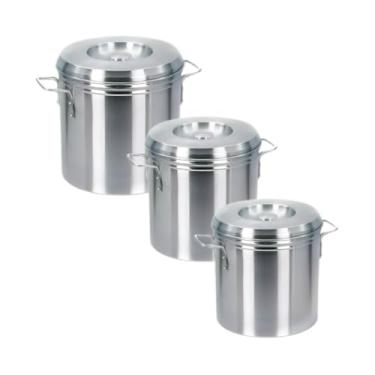 Imagem de Jogo 3 Caldeirão Panela Alumínio Reforçado N26 N30 N35