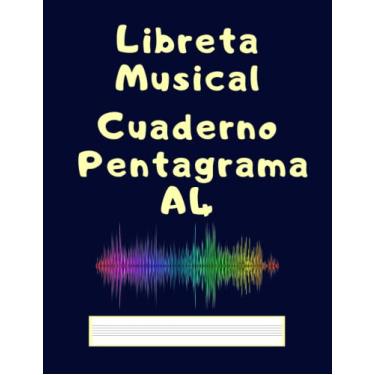 Imagem de Libreta Musical Cuaderno Pentagrama A4: Cuaderno de Música - 12 Pentagramas por Páginas para Escribir.